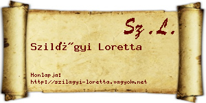 Szilágyi Loretta névjegykártya