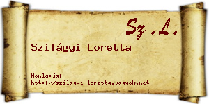 Szilágyi Loretta névjegykártya