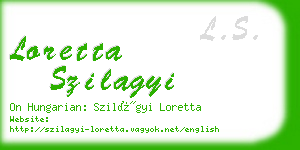 loretta szilagyi business card